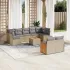 Set canapele de grădină cu perne, 10 piese, bej, poliratan GartenMobel Dekor