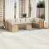 Set canapele de grădină cu perne, 11 piese, bej, poliratan GartenMobel Dekor