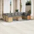 Set canapele de grădină cu perne, 11 piese, bej, poliratan GartenMobel Dekor