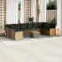 Set canapele de grădină cu perne, 11 piese, bej, poliratan GartenMobel Dekor