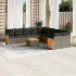 Set canapele de grădină cu perne, 11 piese, negru, poliratan GartenMobel Dekor