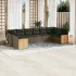 Set canapele de grădină cu perne, 10 piese, negru, poliratan GartenMobel Dekor