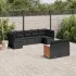 Set mobilier de grădină cu perne, 9 piese, negru, poliratan GartenMobel Dekor