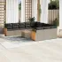 Set canapea de grădină cu perne, 12 piese, gri, poliratan GartenMobel Dekor