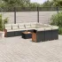 Set canapea de grădină cu perne, 12 piese, gri, poliratan GartenMobel Dekor