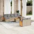 Set mobilier de grădină cu perne, 10 piese, gri, poliratan GartenMobel Dekor