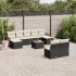 Set mobilier de grădină cu perne, 10 piese, gri, poliratan GartenMobel Dekor
