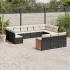 Set mobilier de grădină cu perne, 13 piese, negru, poliratan GartenMobel Dekor