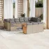 Set mobilier de grădină cu perne, 14 piese, negru, poliratan GartenMobel Dekor