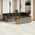 Set mobilier de grădină cu perne, 14 piese, negru, poliratan GartenMobel Dekor