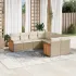 Set canapele de grădină, 8 piese, cu perne, bej, poliratan GartenMobel Dekor