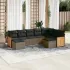 Set mobilier de grădină cu perne, 9 piese, negru, poliratan GartenMobel Dekor