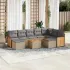 Set canapele de grădină cu perne, 10 piese, bej, poliratan GartenMobel Dekor