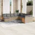 Set canapele de grădină cu perne, 11 piese, bej, poliratan GartenMobel Dekor