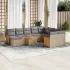 Set canapele de grădină cu perne, 11 piese, negru, poliratan GartenMobel Dekor