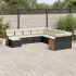 Set canapele de grădină cu perne, 11 piese, bej, poliratan GartenMobel Dekor