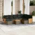 Set canapele de grădină cu perne, 10 piese, bej, poliratan GartenMobel Dekor