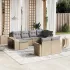 Set canapele de grădină cu perne, 10 piese, bej, poliratan GartenMobel Dekor