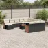 Set canapele de grădină, 13 piese, cu perne, bej, poliratan GartenMobel Dekor