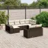 Set canapele de grădină cu perne, 10 piese, bej, poliratan GartenMobel Dekor