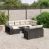 Set canapele de grădină cu perne, 11 piese, maro, poliratan GartenMobel Dekor
