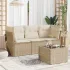 Set canapea de grădină cu perne, 4 piese, gri deschis poliratan GartenMobel Dekor