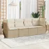 Set mobilier de grădină cu perne, 4 piese, negru, poliratan GartenMobel Dekor