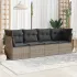 Set mobilier de grădină cu perne, 4 piese, negru, poliratan GartenMobel Dekor