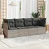 Set mobilier de grădină cu perne, 4 piese, negru, poliratan GartenMobel Dekor