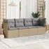 Set mobilier de grădină cu perne, 4 piese, negru, poliratan GartenMobel Dekor