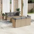 Set canapele de grădină, 7 piese, cu perne, bej, poliratan GartenMobel Dekor