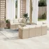 Set mobilier de grădină cu perne, 8 piese gri deschis poliratan GartenMobel Dekor