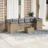 Set canapele de grădină, 8 piese, cu perne, bej, poliratan GartenMobel Dekor