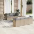 Set mobilier de grădină cu perne, 8 piese gri deschis poliratan GartenMobel Dekor