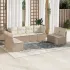 Set mobilier de grădină cu perne, 8 piese, negru, poliratan GartenMobel Dekor
