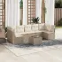 Set mobilier de grădină cu perne, 8 piese, negru, poliratan GartenMobel Dekor