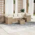 Set canapele de grădină, 8 piese, cu perne, bej, poliratan GartenMobel Dekor