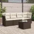 Set canapele de grădină cu perne, 5 piese, bej, poliratan GartenMobel Dekor