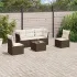 Set canapele de grădină cu perne, 6 piese, bej, poliratan GartenMobel Dekor