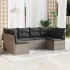 Set mobilier de grădină cu perne, 6 piese, negru, poliratan GartenMobel Dekor