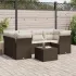 Set canapele de grădină, 7 piese, cu perne, bej, poliratan GartenMobel Dekor