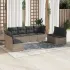 Set mobilier de grădină cu perne, 8 piese, negru, poliratan GartenMobel Dekor