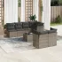 Set mobilier de grădină cu perne, 8 piese gri deschis poliratan GartenMobel Dekor