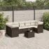 Set canapele de grădină, 8 piese, cu perne, bej, poliratan GartenMobel Dekor