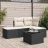 Set mobilier de grădină cu perne, 5 piese, negru, poliratan GartenMobel Dekor