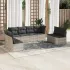 Set mobilier de grădină cu perne, 8 piese, negru, poliratan GartenMobel Dekor
