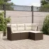 Set mobilier de grădină cu perne, 4 piese, negru, poliratan GartenMobel Dekor