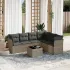 Set canapele de grădină, 7 piese, cu perne, bej, poliratan GartenMobel Dekor