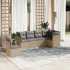 Set mobilier de grădină cu perne, 6 piese, negru, poliratan GartenMobel Dekor