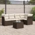 Set canapele de grădină cu perne, 6 piese gri deschis poliratan GartenMobel Dekor